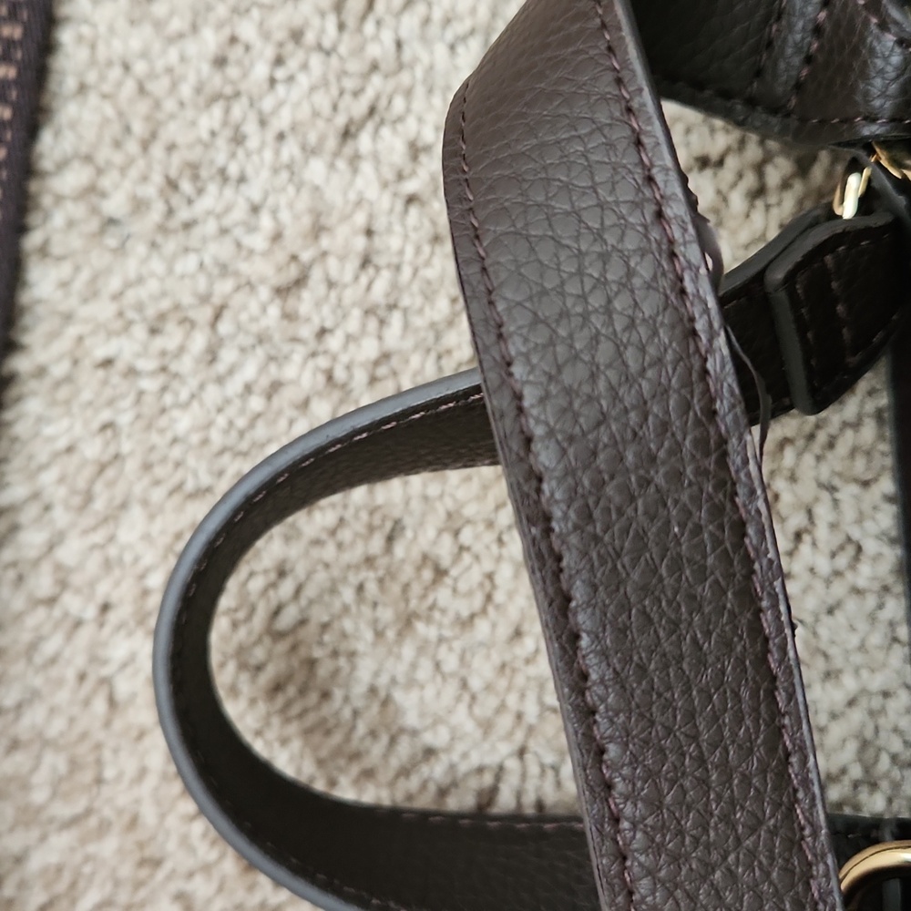 Steve Madden Black Crossbody Bag with Brown Strap - Picture 5 of 8